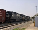 NS 8647 is the last of 3 units switching Glenwood Yard 